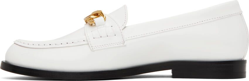Valentino Garavani White VLogo Chain Loafers - Picture 4