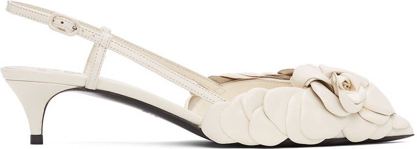 Valentino Garavani White 03 Rose Edition Atelier Petal Heels