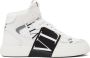 Valentino Garavani White & Black 'VL7N' Mid-Top Sneakers - Thumbnail 1
