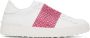 Valentino Garavani White & Pink Crystal Open Sneakers - Thumbnail 1
