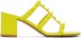 Valentino Garavani Yellow Rockstud Heeled Sandals - Thumbnail 1