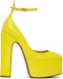 Valentino Garavani Yellow Tan-Go Platform Heels - Thumbnail 1