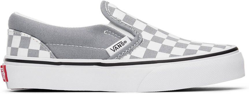Vans Kids Gray & White Classic Slip-On Little Kids Sneakers