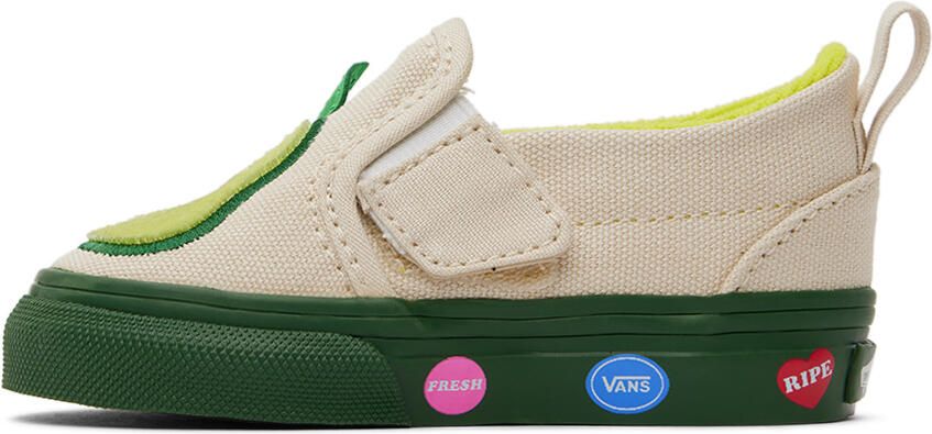 Vans Baby Off-White Slip-On V Cado Sneakers - Picture 3