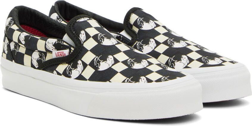 Vans Black & Off-White BILLY's TOKYO Edition OG Classic Slip-On Sneakers - Picture 3