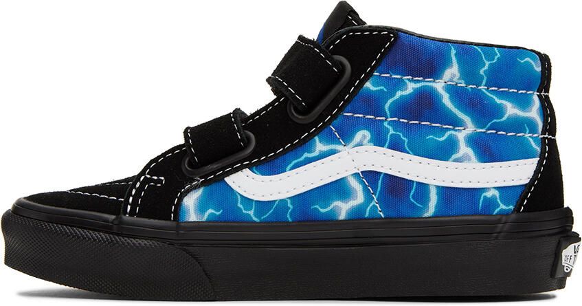 Vans Kids Black & Blue Sk8-Mid Reissue Little Kids Sneakers - Picture 3