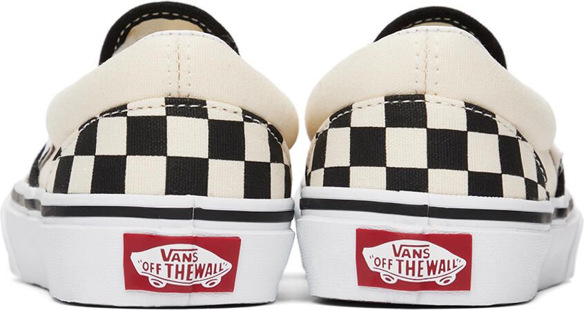 Vans Kids Black & Off-White Classic Slip-On Little Kids Sneakers - Picture 1