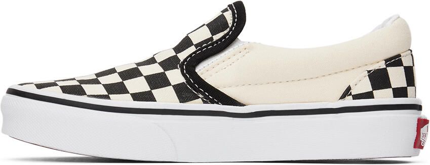 Vans Kids Black & Off-White Classic Slip-On Little Kids Sneakers - Picture 3