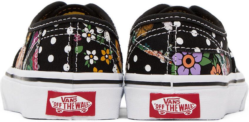 Vans Kids Black Authentic Patchwork Little Kids Sneakers