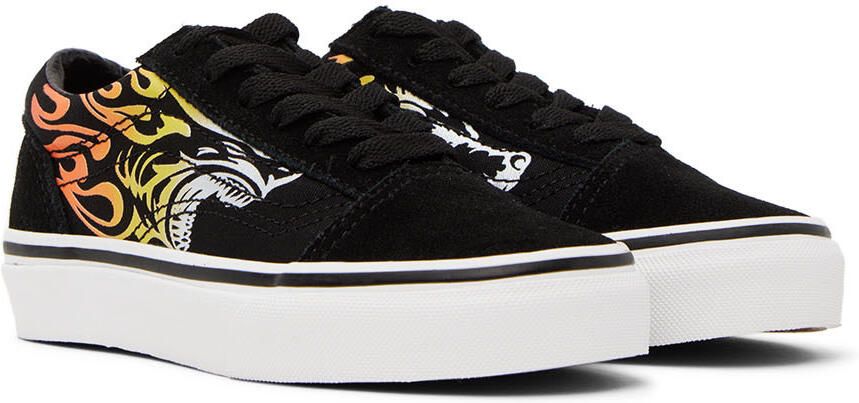 Vans Kids Black Old Skool Sneakers - Picture 2