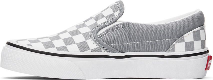 Vans Kids Gray & White Classic Slip-On Little Kids Sneakers - Picture 3