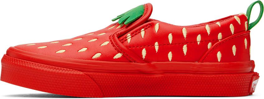 Vans Kids Red Classic Slip-On Berry Little Kids Sneakers - Picture 3