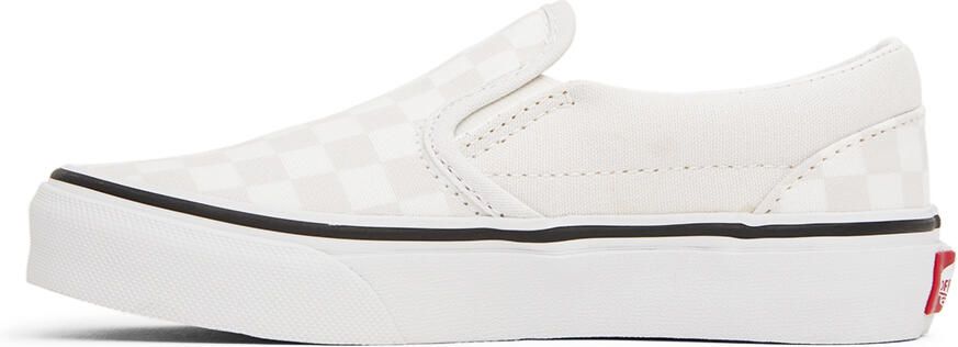 Vans Kids White & Beige Classic Slip-On Little Kids Sneakers - Picture 3