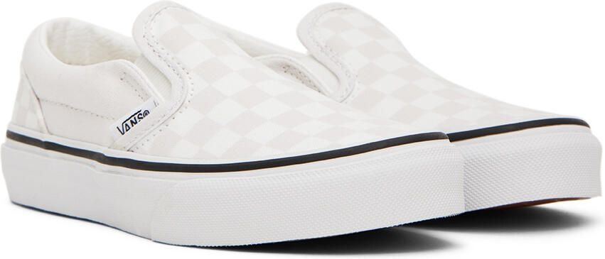 Vans Kids White & Beige Classic Slip-On Little Kids Sneakers - Picture 2