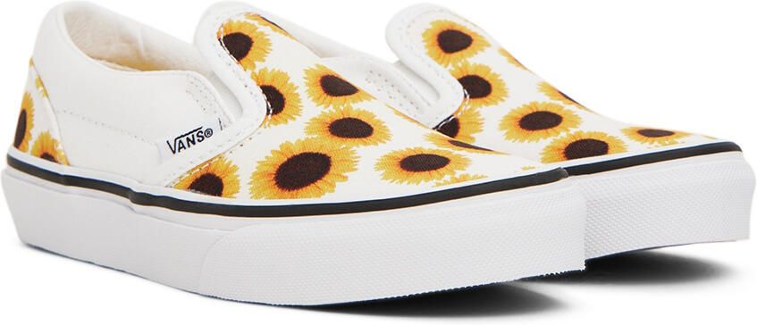 Vans Kids White Classic Slip-On Little Kids Sneakers - Picture 2