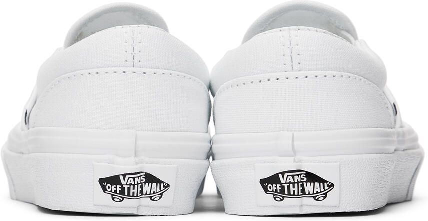 Vans Kids White Classic Slip-On Little Kids Sneakers