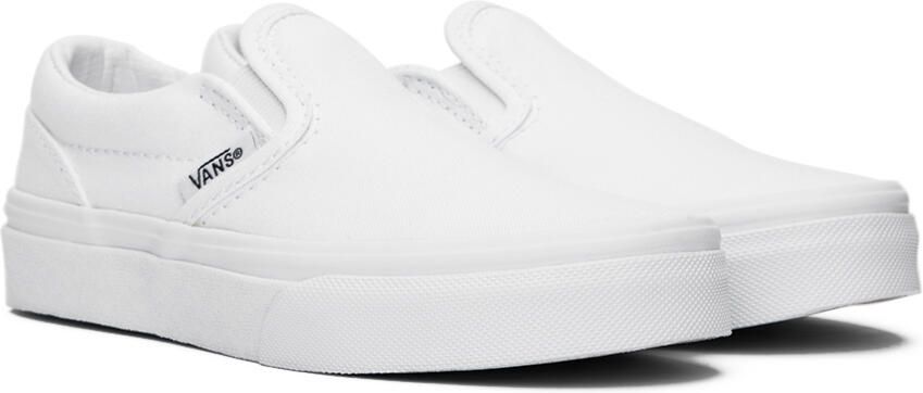 Vans Kids White Classic Slip-On Little Kids Sneakers - Picture 2