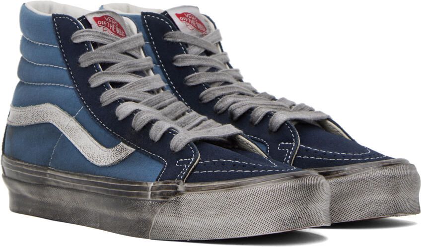 Vans Navy OG SK8-Hi LX Stressed Sneakers - Picture 2