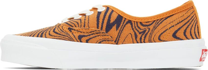 Vans Orange & Navy OG Authentic LX Sneakers - Picture 5