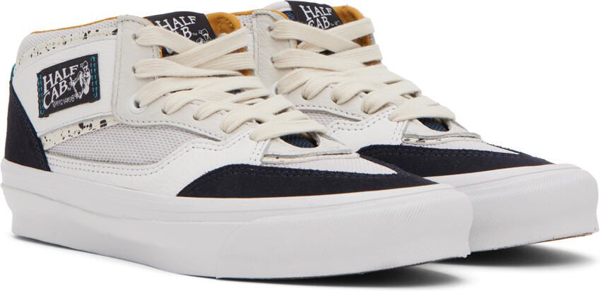 Vans White & Navy OG Half Cab Sneakers - Picture 2