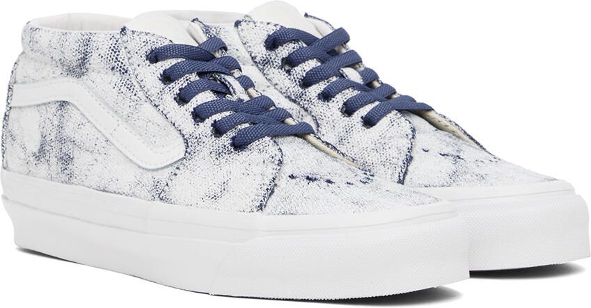 Vans White OG Sk8 Mid LX Distress Sneakers - Picture 3