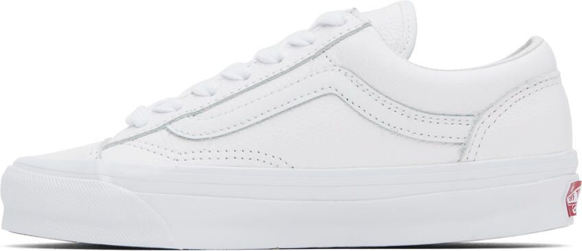 Vans White OG Style 36 LX Sneakers - Picture 3