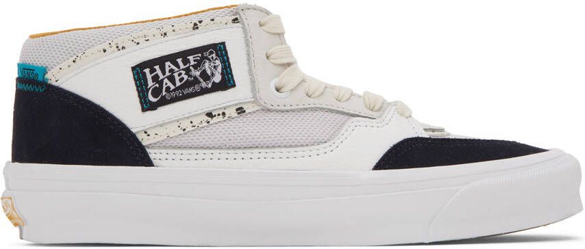 Vans White & Navy OG Half Cab Sneakers - Picture 5