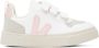 VEJA Baby White & Pink V-10 Sneakers - Thumbnail 1