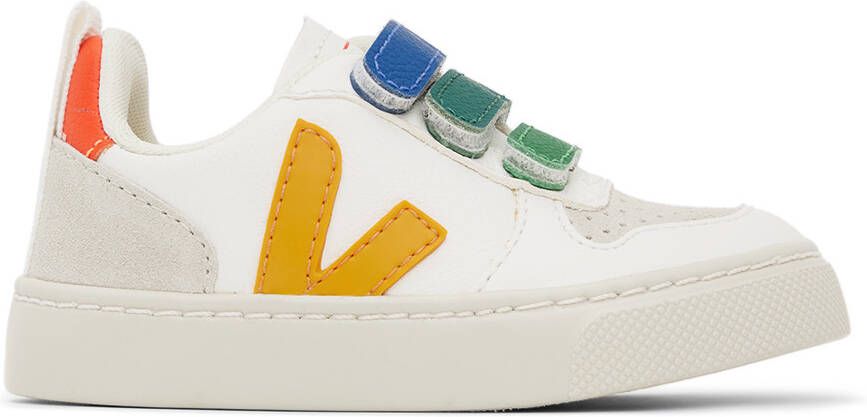VEJA Baby White & Multicolor V-10 Sneakers