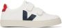 VEJA Kids White & Navy Leather Esplar Sneakers - Thumbnail 1