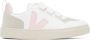 VEJA Kids White & Pink V-10 Sneakers - Thumbnail 1
