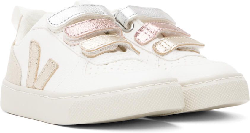 VEJA Baby White & Multicolor V-10 Sneakers - Picture 2