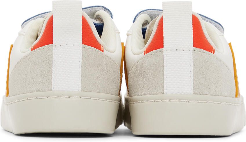 VEJA Baby White & Multicolor V-10 Sneakers