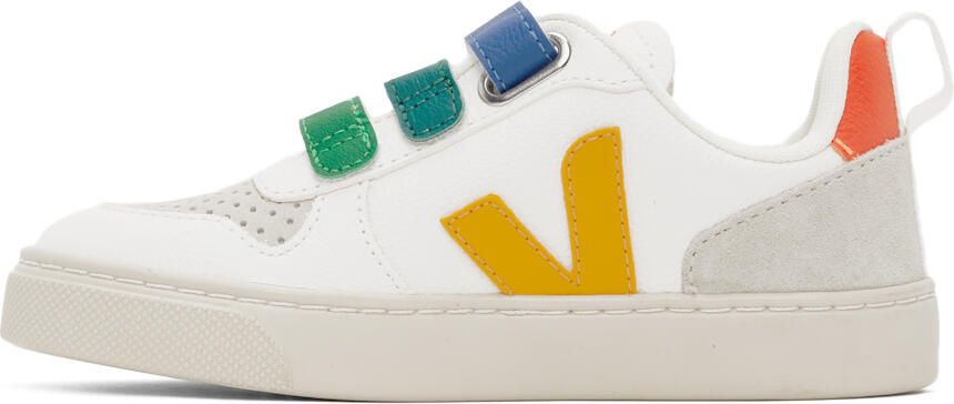 VEJA Kidds White & Multicolor V-10 Sneakers - Picture 3