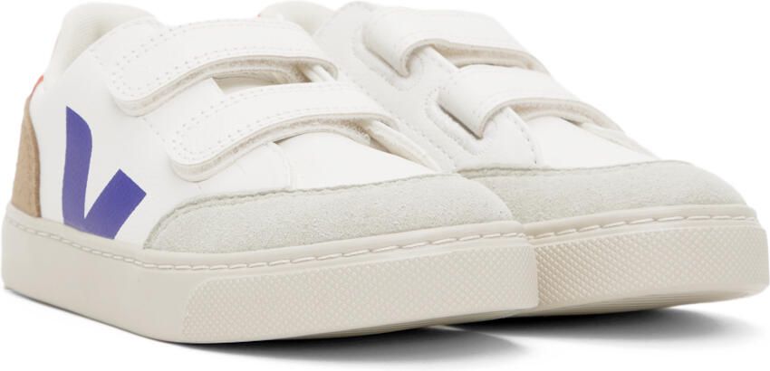 VEJA Kids White & Multicolor V-12 Sneakers - Picture 2