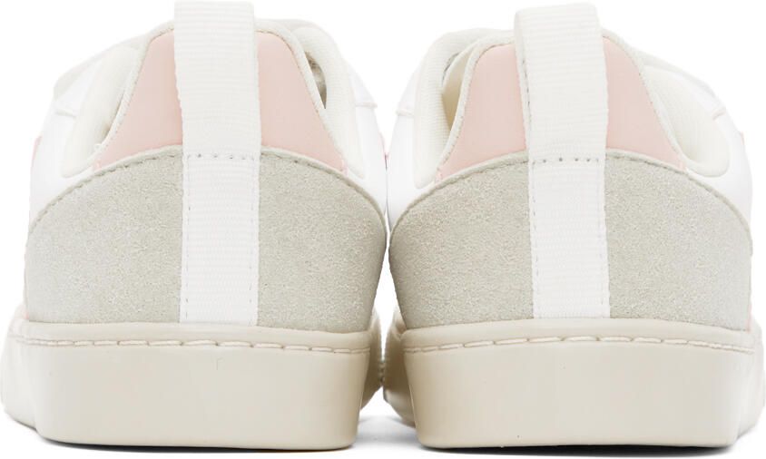 VEJA Kids White & Pink V-10 Sneakers