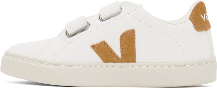VEJA Kids White & Tan Esplar Sneakers - Picture 3