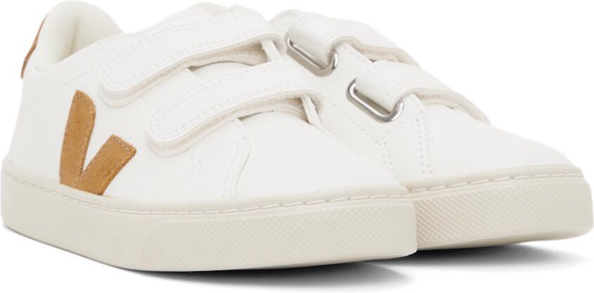 VEJA Kids White & Tan Esplar Sneakers - Picture 2