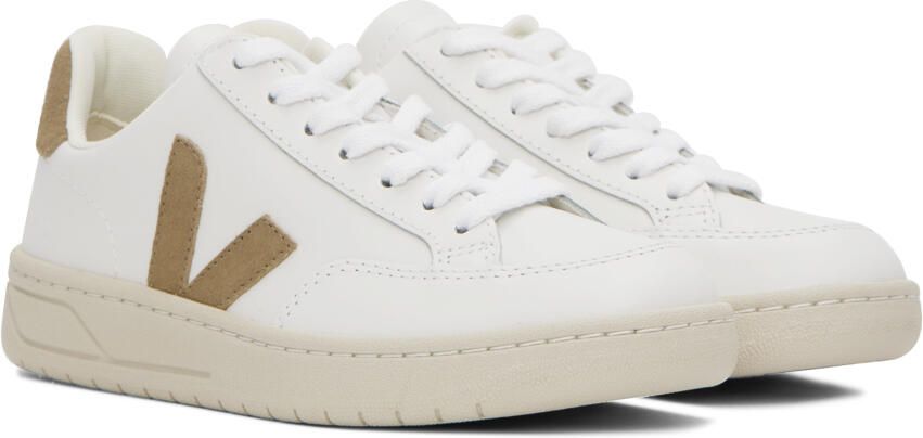 VEJA White & Tan V-12 Sneakers - Picture 2