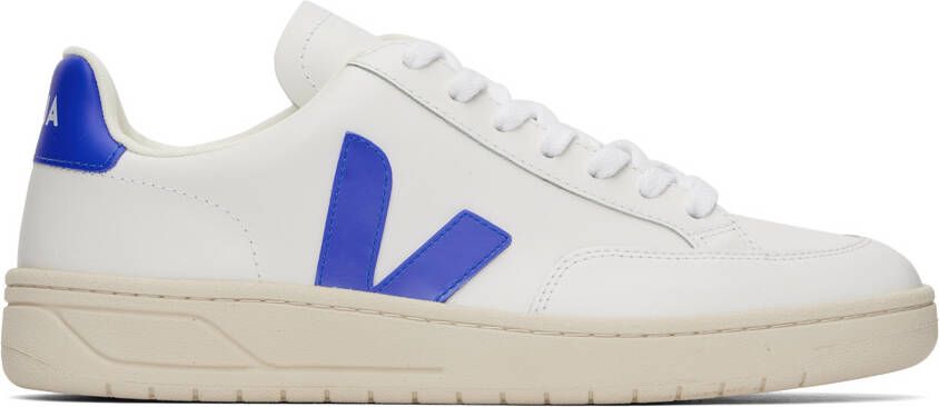 VEJA White & Blue V-12 Sneakers