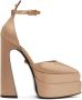 Versace Beige Aevitas Pointy Platform Heels - Thumbnail 1
