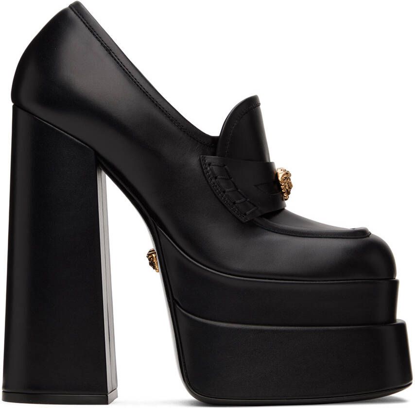 Versace Black Aevitas Platform Heels