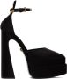 Versace Black Aevitas Pointy Platform Heels - Thumbnail 1