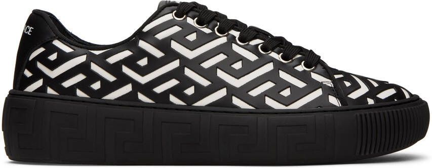 Versace Black & White Greca Sneakers