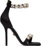 Versace Black Crystal Heeled Sandals - Thumbnail 1