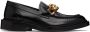 Versace Black Curb Chain Loafers - Thumbnail 1