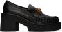 Versace Black Greca Loafers - Thumbnail 1