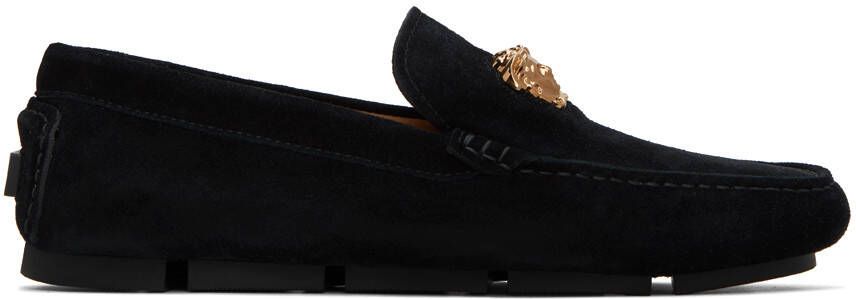 Versace Black 'La Medusa' Loafers
