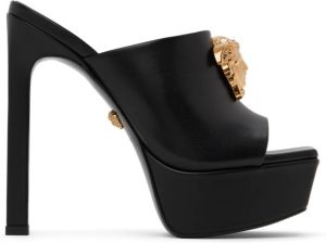 Versace Black 'La Medusa' Sandals