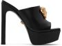 Versace Black 'La Medusa' Sandals - Thumbnail 1